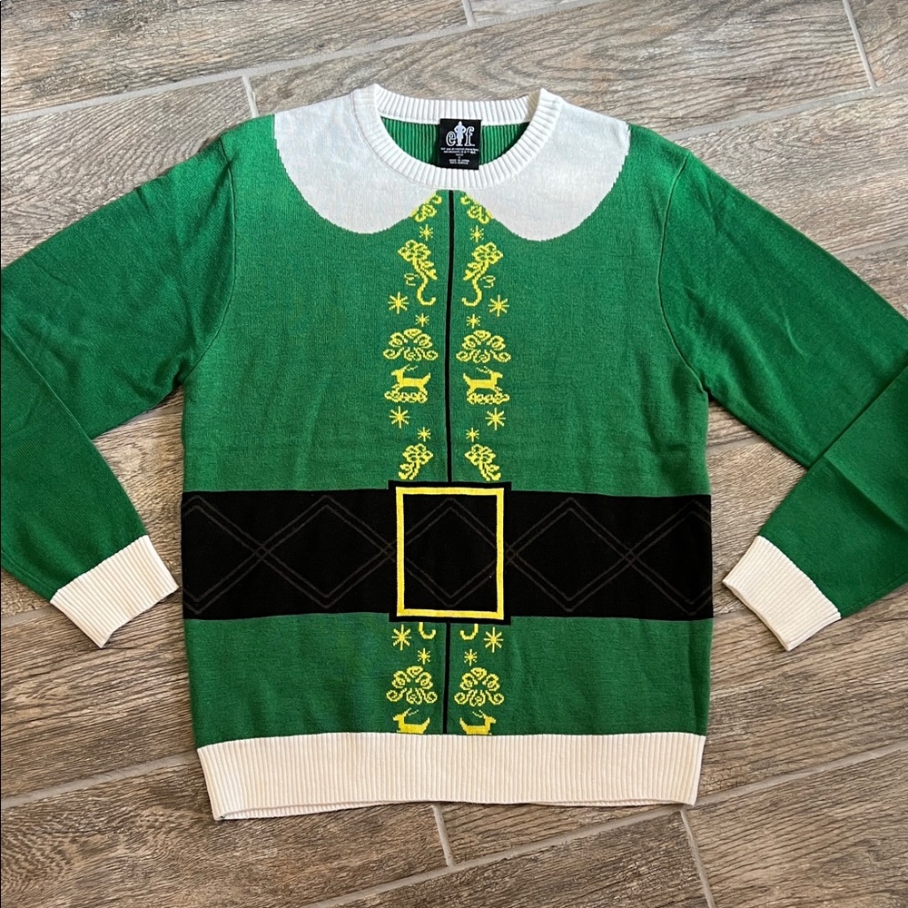 ELF sweater men’s Christmas ugly sweater novelty movie small holiday Buddy